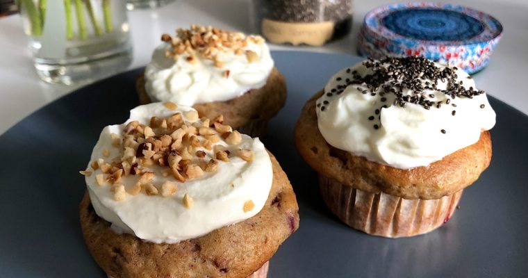 Quark-Muffins mit Himbeeren